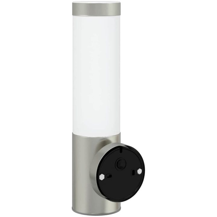Utomhus Vägglampa med Sensor Silver Rostfritt Stål IP44 vidaXL Medium – bild 6