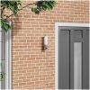 Utomhus Vägglampa med Sensor Silver Rostfritt Stål IP44 vidaXL Medium – miniatyr 1