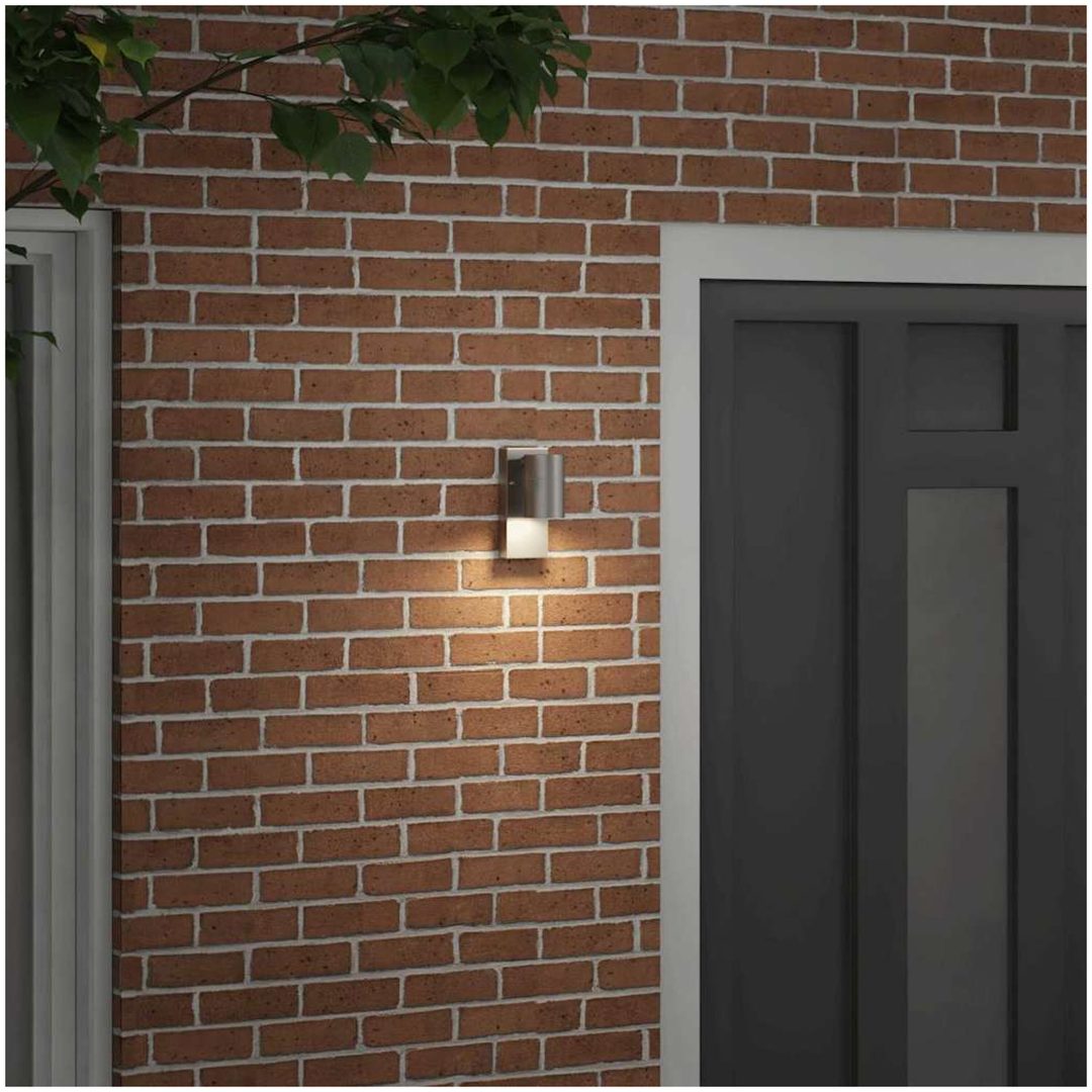 Utomhus Vägglampa Silver Rostfritt Stål IP44 vidaXL Compact – bild 3