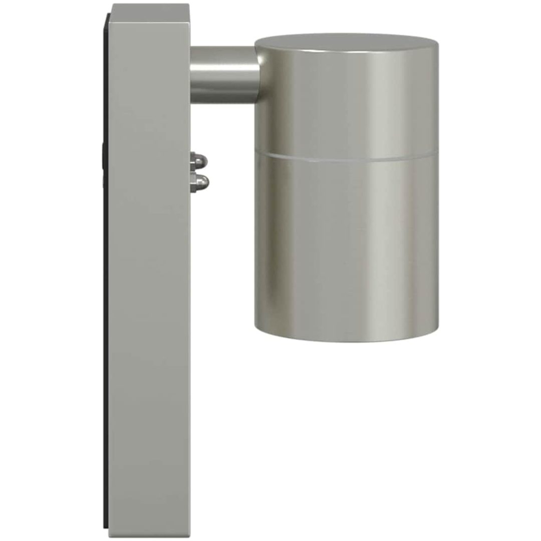 Utomhus Vägglampa Silver Rostfritt Stål IP44 vidaXL Compact – bild 5