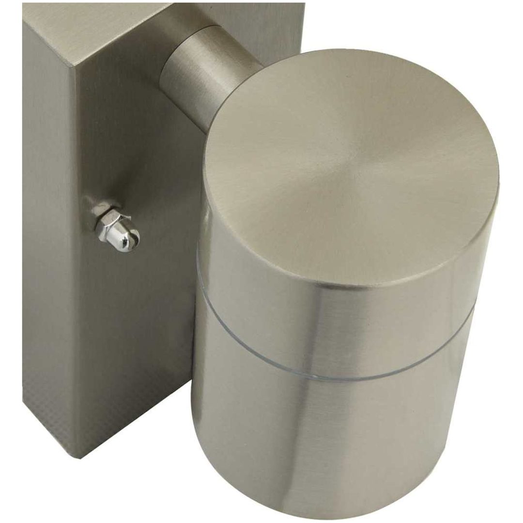 Utomhus Vägglampa Silver Rostfritt Stål IP44 vidaXL Compact – bild 7