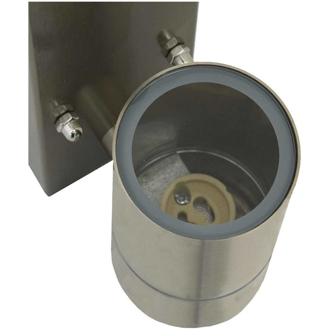 Utomhus Vägglampa Silver Rostfritt Stål IP44 vidaXL Compact – bild 8