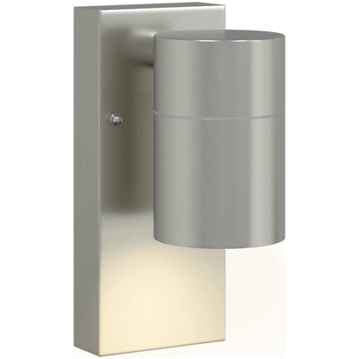 Utomhus Vägglampa Silver Rostfritt Stål IP44 vidaXL Compact – bild 9