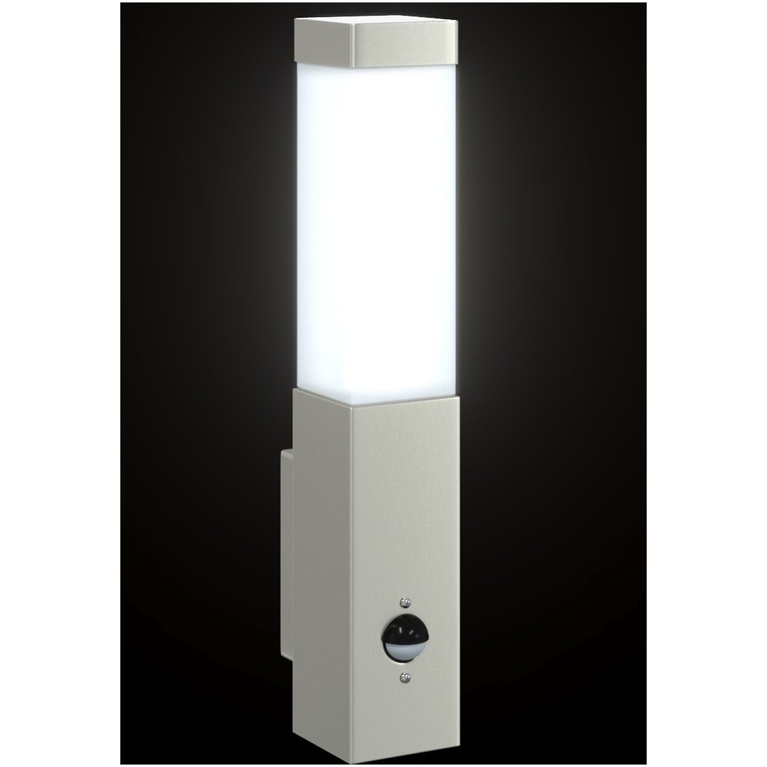 Utomhus Vägglampor med Sensor 2 st Silver Rostfritt Stål IP44 vidaXL Medium – bild 10