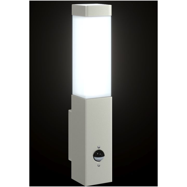 Utomhus Vägglampor med Sensor 2 st Silver Rostfritt Stål IP44 vidaXL Medium – bild 10