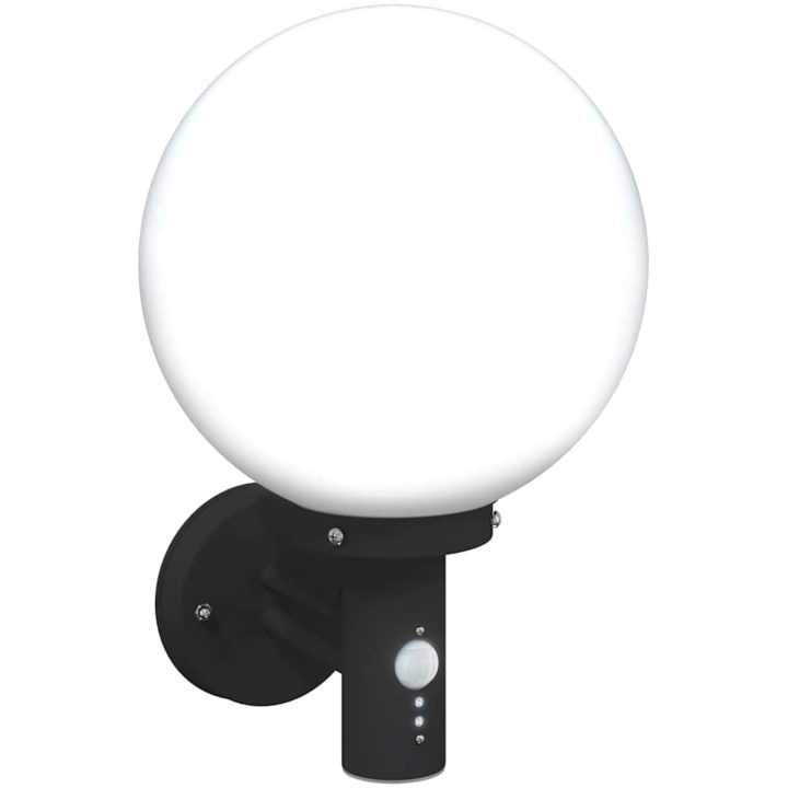 Utomhus Vägglampor med Sensor 2 st Svart Rostfritt Stål IP44 vidaXL Medium – bild 10