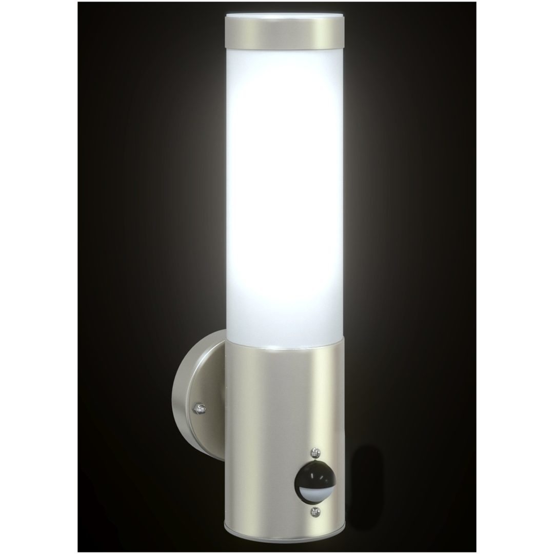 Utomhus Vägglampor med Sensor 2 stycken Silver Rostfritt Stål IP44 vidaXL Medium – bild 11