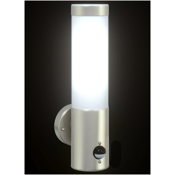 Utomhus Vägglampor med Sensor 2 stycken Silver Rostfritt Stål IP44 vidaXL Medium – bild 11