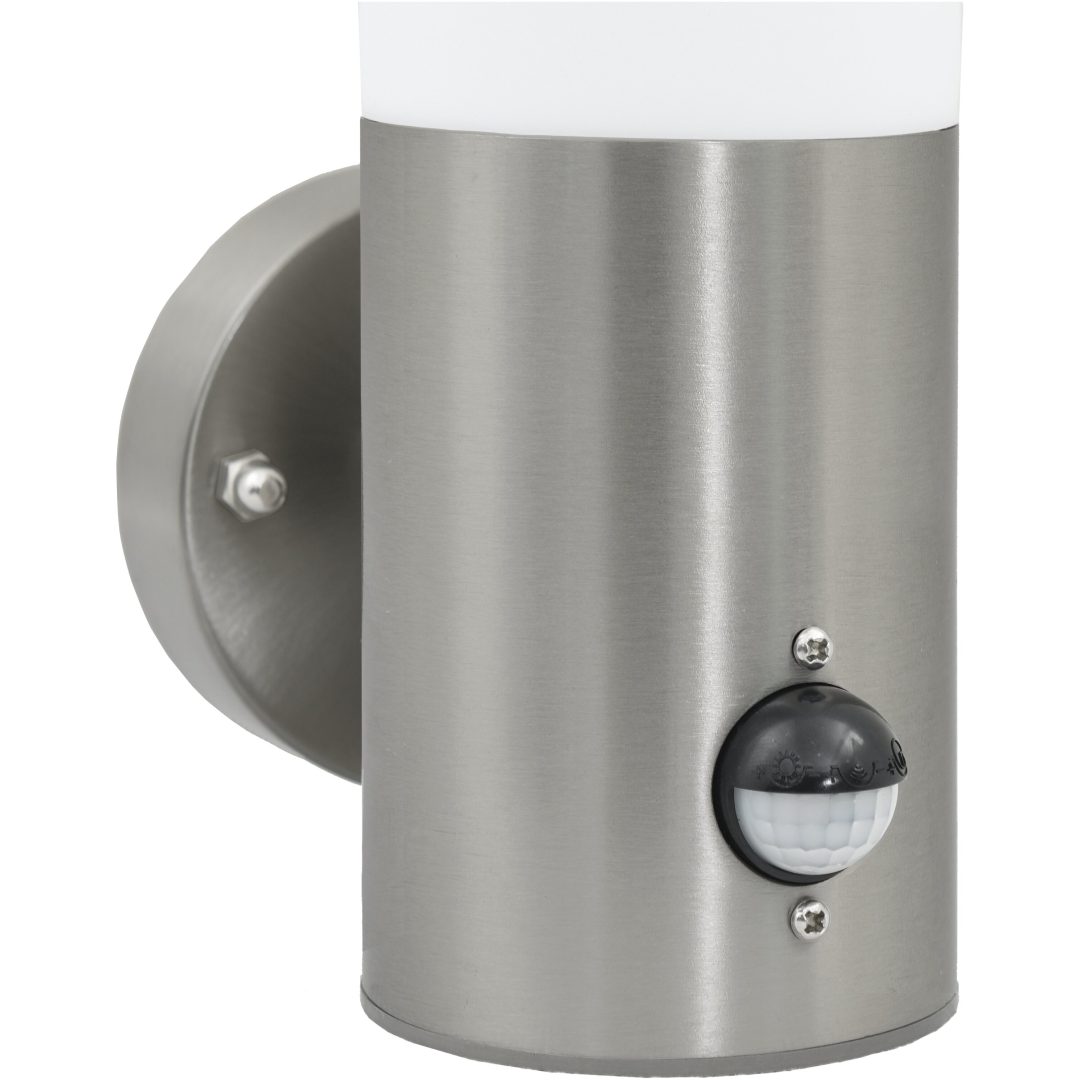 Utomhus Vägglampor med Sensor 2 stycken Silver Rostfritt Stål IP44 vidaXL Medium – bild 9