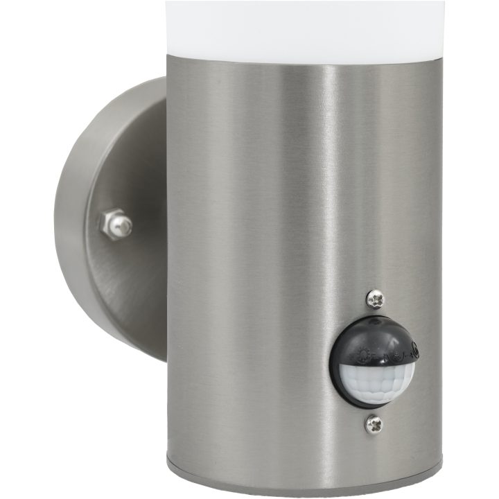 Utomhus Vägglampor med Sensor 2 stycken Silver Rostfritt Stål IP44 vidaXL Medium – bild 9
