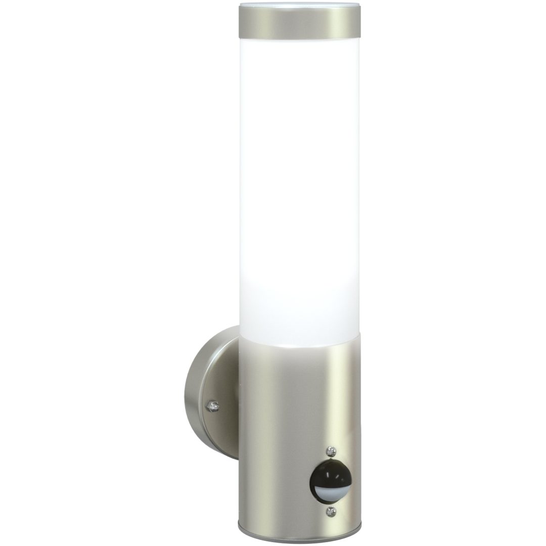 Utomhus Vägglampor med Sensor 2 stycken Silver Rostfritt Stål IP44 vidaXL Medium – bild 10