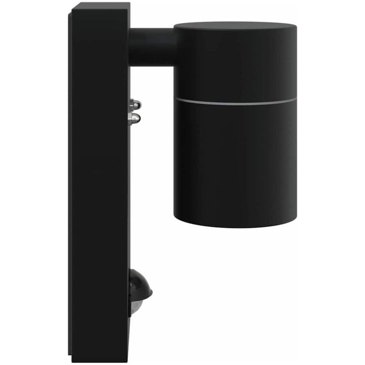 Utomhus Vägglampor med Sensor 2 stycken Svart Rostfritt Stål IP44 vidaXL Medium – bild 6