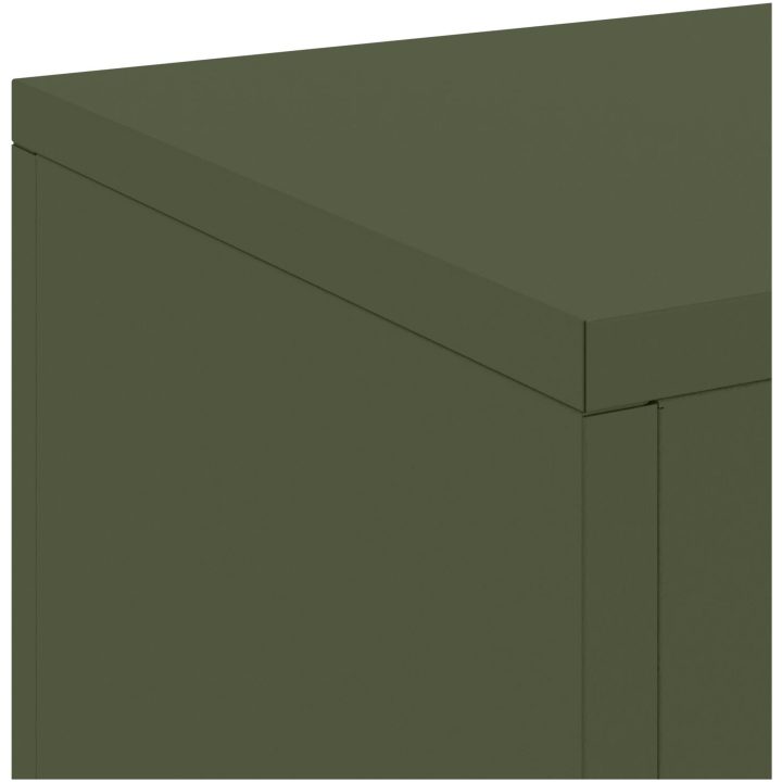 Utomhus Växtställ Pelare 2 st Olivgrön Stål vidaXL 24 x 24 x 35 cm – bild 8