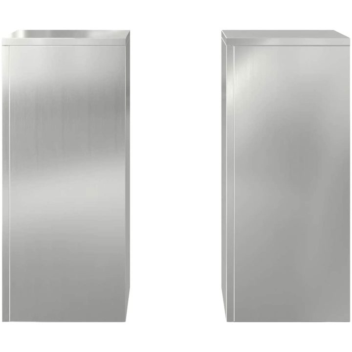 Utomhus Växtställ Pilar 2 st Förzinkad Stålkonstruktion vidaXL 24 x 24 x 55 cm – bild 6