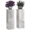 Utomhus Växtställ Pilar 2 st Rostfritt stål vidaXL 24 x 24 x 75 cm – miniatyr 3