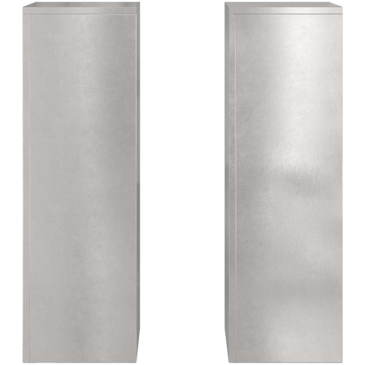 Utomhus Växtställ Pilar 2 st Rostfritt stål vidaXL 24 x 24 x 75 cm – bild 6