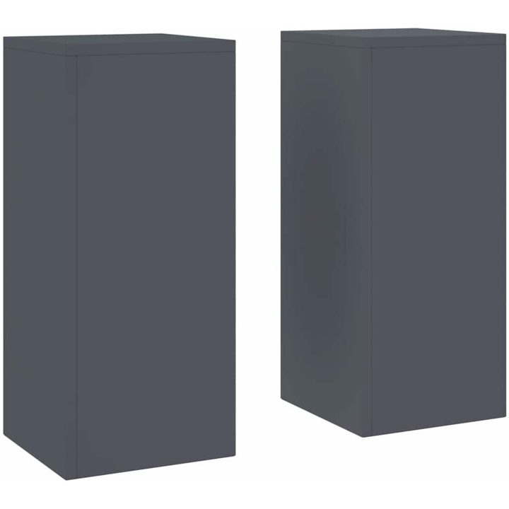 Utomhus Växtställ Stång 2 st Antracit Stål vidaXL 24 x 24 x 55 cm – bild 2