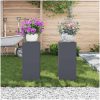 Utomhus Växtställ Stång 2 st Antracit Stål vidaXL 24 x 24 x 55 cm – miniatyr 4