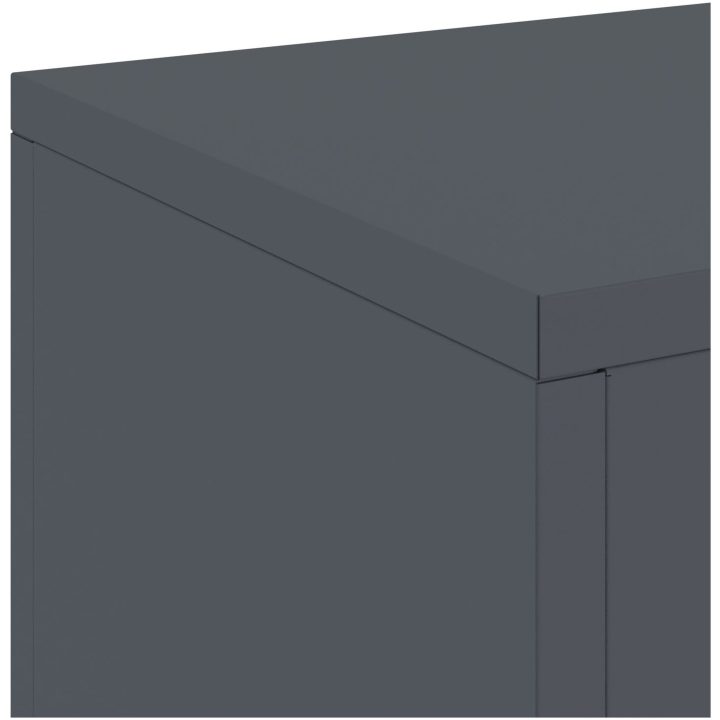 Utomhus Växtställ Stång 2 st Antracit Stål vidaXL 24 x 24 x 55 cm – bild 8