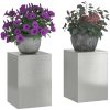 Utomhus Växtställen Pelare 2 st Rostfritt stål vidaXL 24 x 24 x 35 cm – miniatyr 3