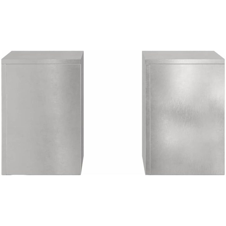 Utomhus Växtställen Pelare 2 st Rostfritt stål vidaXL 24 x 24 x 35 cm – bild 6