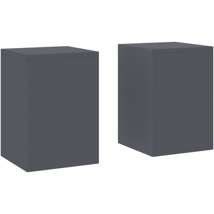 Utomhus Växtställning Pelare 2 st Antracit Stål vidaXL 24 x 24 x 35 cm – bild 2