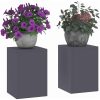 Utomhus Växtställning Pelare 2 st Antracit Stål vidaXL 24 x 24 x 35 cm – miniatyr 3