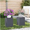 Utomhus Växtställning Pelare 2 st Antracit Stål vidaXL 24 x 24 x 35 cm – miniatyr 1