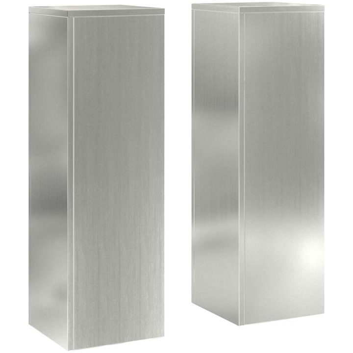 Utomhus Växtställning Pelare 2 st Galvaniserat Stål vidaXL 24 x 24 x 75 cm – bild 2