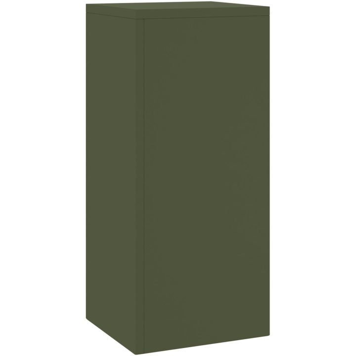 Utomhus Växtställning Pelare 2 st Olivgrön Stål vidaXL 24 x 24 x 55 cm – bild 5