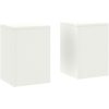 Utomhus Växtställning Pelare 2 st Vit Stål vidaXL 24 x 24 x 35 cm – miniatyr 2