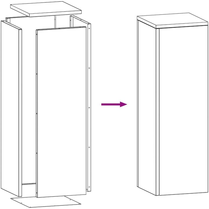 Utomhus Växtställningar Pelare 2 st Väderbeständig Stål vidaXL 24 x 24 x 75 cm – bild 11