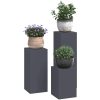 Utomhus Växtstativ Pelare 3 st Antracit Stål vidaXL 24 x 24 x 35 cm, 24 x 24 x 55 cm, 24 x 24 x 75 cm – miniatyr 3