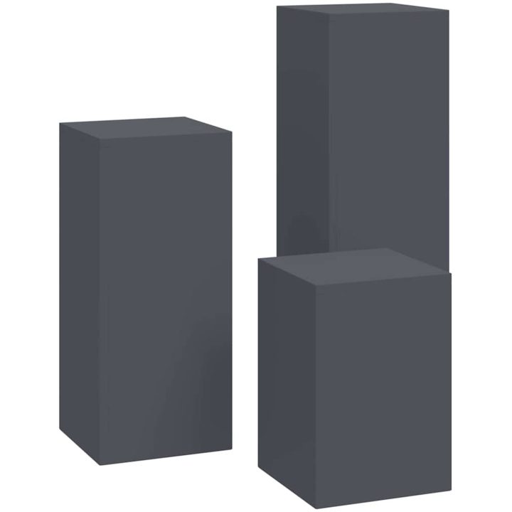 Utomhus Växtstativ Pelare 3 st Antracit Stål vidaXL 24 x 24 x 35 cm, 24 x 24 x 55 cm, 24 x 24 x 75 cm – bild 7
