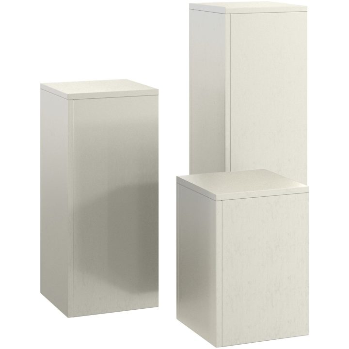 Utomhus Växtstativ Pelare 3 st Väderbeständigt Stål vidaXL 24 x 24 x 35 cm, 24 x 24 x 55 cm, 24 x 24 x 75 cm – bild 7