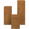 Utomhus Växtstativ Pelare 3 st Väderbeständigt Stål vidaXL 24 x 24 x 35 cm, 24 x 24 x 55 cm, 24 x 24 x 75 cm – miniatyr 9