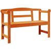 Utomhusbänk Akacia 119x76x44 cm Massivt trä vidaXL 119 x 44 x 76 cm – miniatyr 2