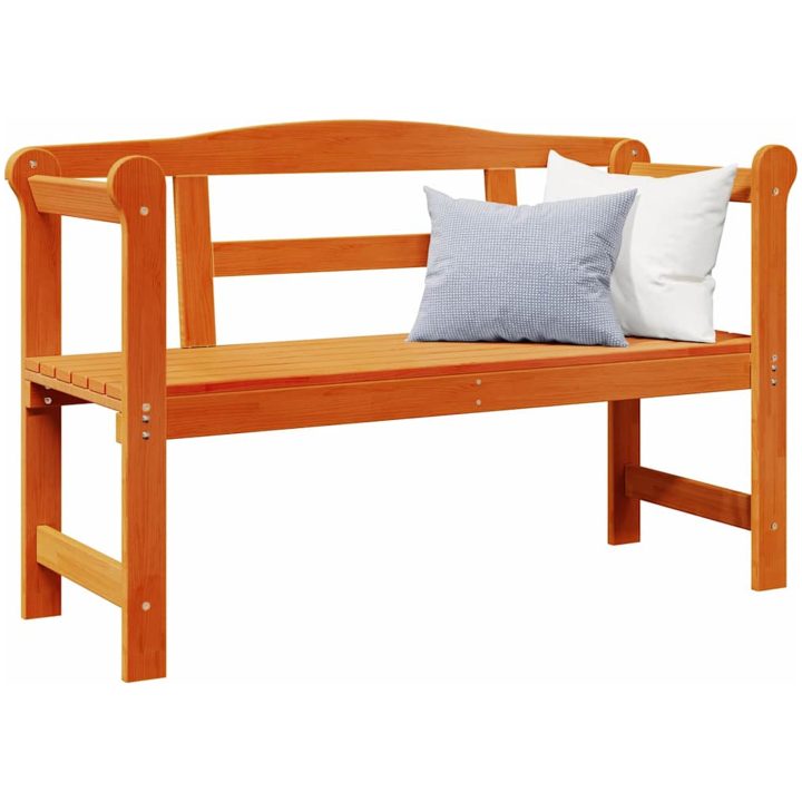 Utomhusbänk Akacia 119x76x44 cm Massivt trä vidaXL 119 x 44 x 76 cm – bild 3