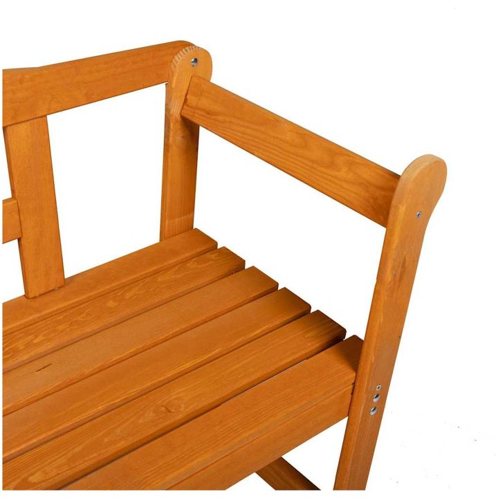 Utomhusbänk Akacia 119x76x44 cm Massivt trä vidaXL 119 x 44 x 76 cm – bild 8