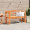 Utomhusbänk Akacia 119x76x44 cm Massivt trä vidaXL 119 x 44 x 76 cm – miniatyr 1