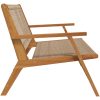 Utomhusbänk Beige 122x76x73.5 cm Massivt akaciaträ vidaXL 122 x 78 x 73 cm – miniatyr 5