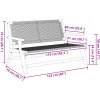 Utomhusbänk Beige 122x76x73.5 cm Massivt akaciaträ vidaXL 122 x 78 x 73 cm – miniatyr 10