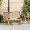 Utomhusbänk Beige 122x76x73.5 cm Massivt akaciaträ vidaXL 122 x 78 x 73 cm – miniatyr 1
