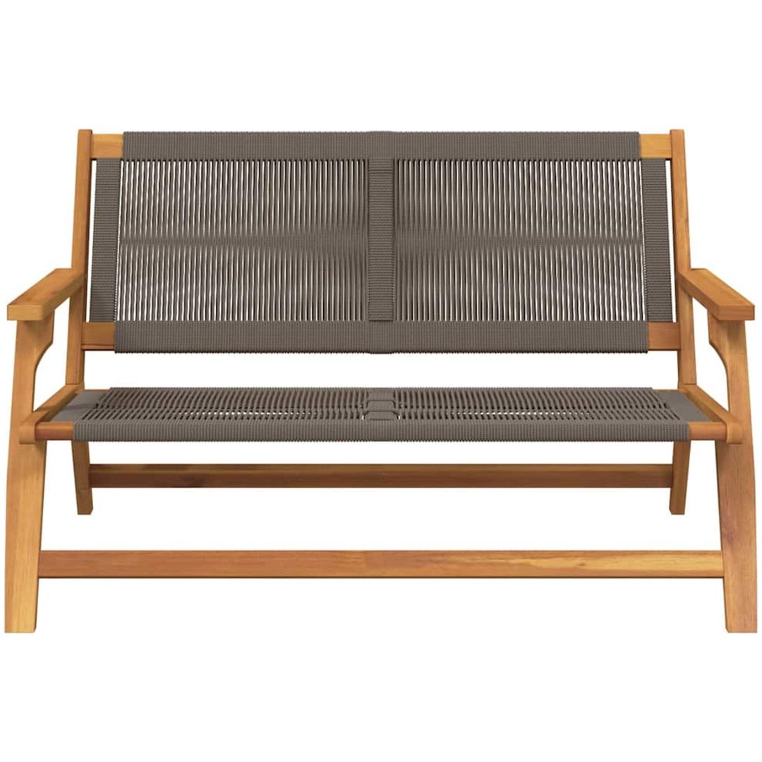 Utomhusbänk Grå 76x122x73 cm Solid Akaciaträ vidaXL 122 x 78 x 73 cm – bild 4