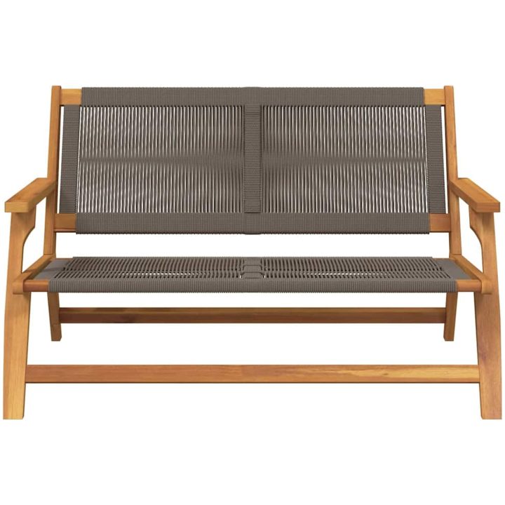 Utomhusbänk Grå 76x122x73 cm Solid Akaciaträ vidaXL 122 x 78 x 73 cm – bild 4