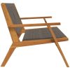 Utomhusbänk Grå 76x122x73 cm Solid Akaciaträ vidaXL 122 x 78 x 73 cm – miniatyr 5