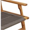 Utomhusbänk Grå 76x122x73 cm Solid Akaciaträ vidaXL 122 x 78 x 73 cm – miniatyr 7