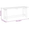 Utomhusbänk Massivt tallträ vidaXL 119 x 35 x 47 cm – miniatyr 9