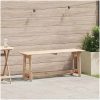 Utomhusbänk Massivt tallträ vidaXL 119 x 35 x 47 cm – miniatyr 1