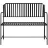 utomhusbänk Svart Metall Standard Hållbar Utomhusbänk vidaXL 103.5 x 51.5 x 90 cm – miniatyr 4